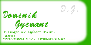 dominik gyemant business card