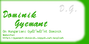 dominik gyemant business card